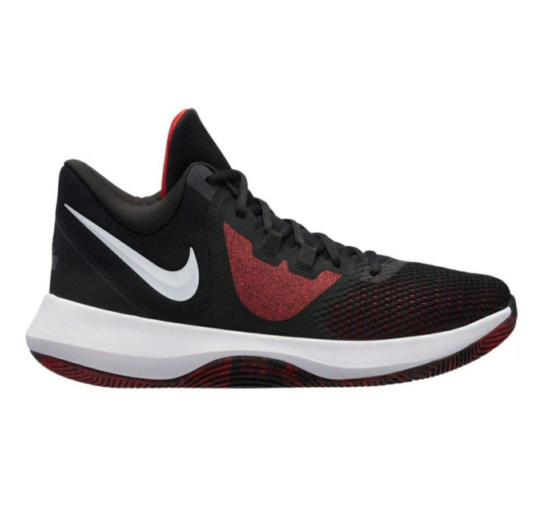 Nike Men's Precision II Basketball Shoes Black/Red Size 10.5