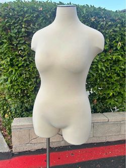 Female Torso Mannequin with Metal Stand