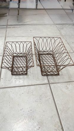 Two Baskets made of metal