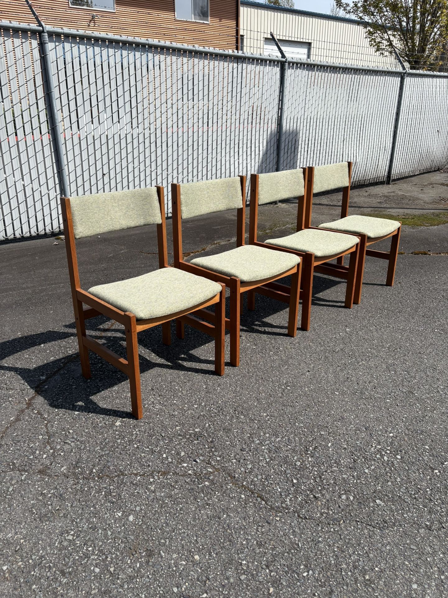Mid Century Modern Solid Teak Dining Chairs