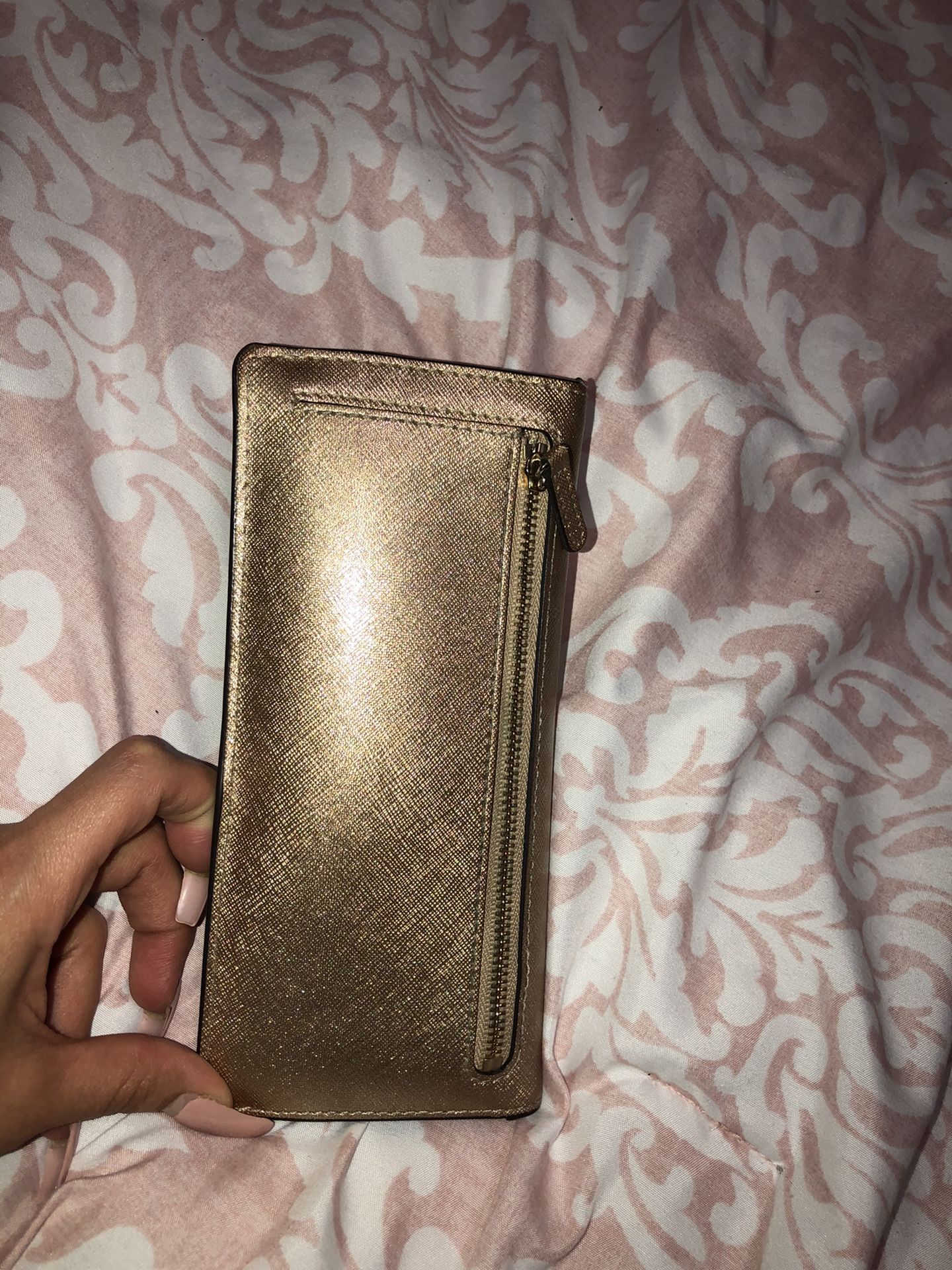 Michael kors gold wallet sale
