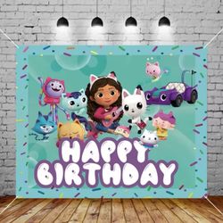 125x80xm Gabby Dollhouse Backdrop