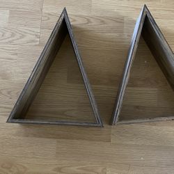 Hand Crafted Floating Triangle Shelves