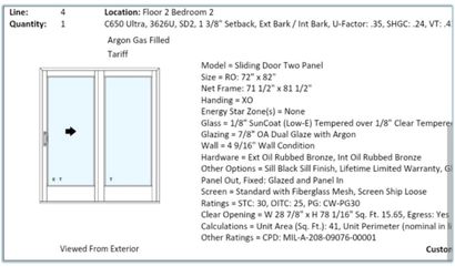 Milgard sliding door, brand new
