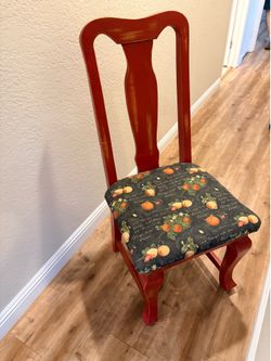 Colorful wooden chairs