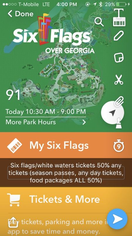 Six flags/white waters tickets 50% any tickets (season passes, any day tickets, food packages ALL 50%)