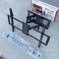 (NEW) $39 Full Motion 37-75 Inches TV Wall Mount Bracket Dual Arms Swivel Tilts Max 110lbs