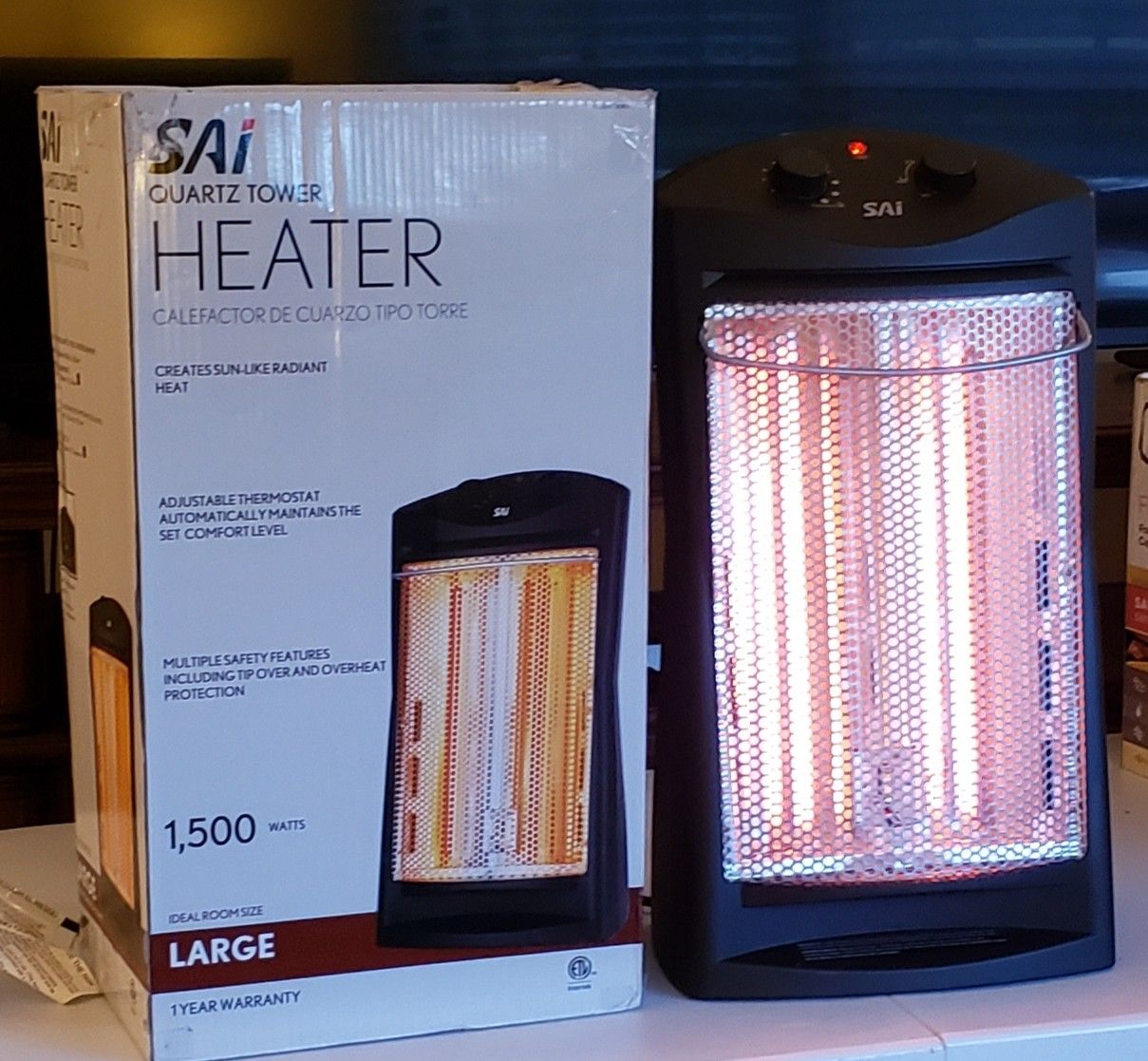 Heater SAI Quartz Tower 1500 Watts for Sale in Deltona, FL - OfferUp