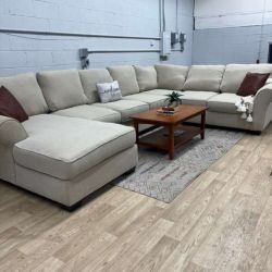 Ashley Furniture 4-Piece Beige Sectional Sofa (Delivery Available)