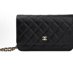 CHANEL Chanel gold buckle diamond leather chain chain shoulder strap grain embossed lychee pattern cowhide(p138)57