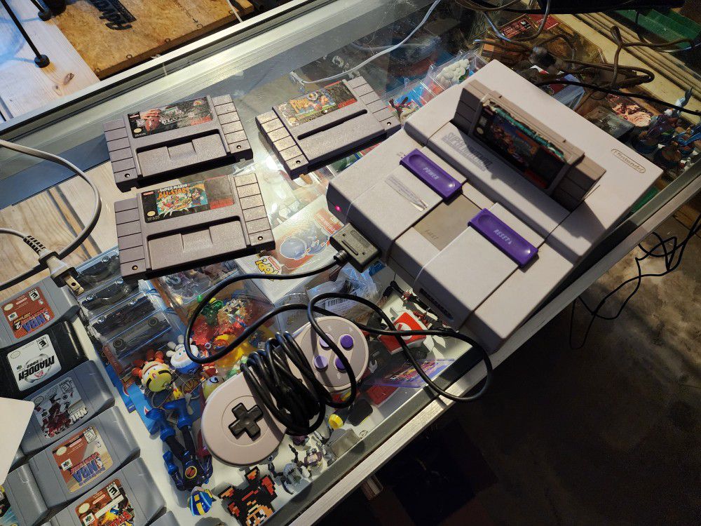 Super Nintendo With Games 