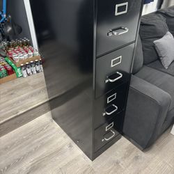 Black 4 Drawer Cabinet