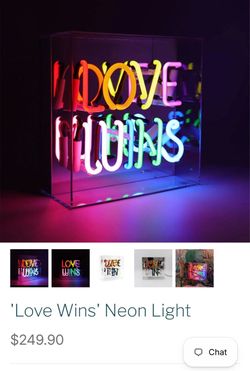 Love Wins Neon sign