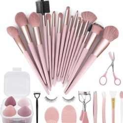 🌸MAKE UP BRUSHES SET🌸  (Color Pink 30 pcs.)