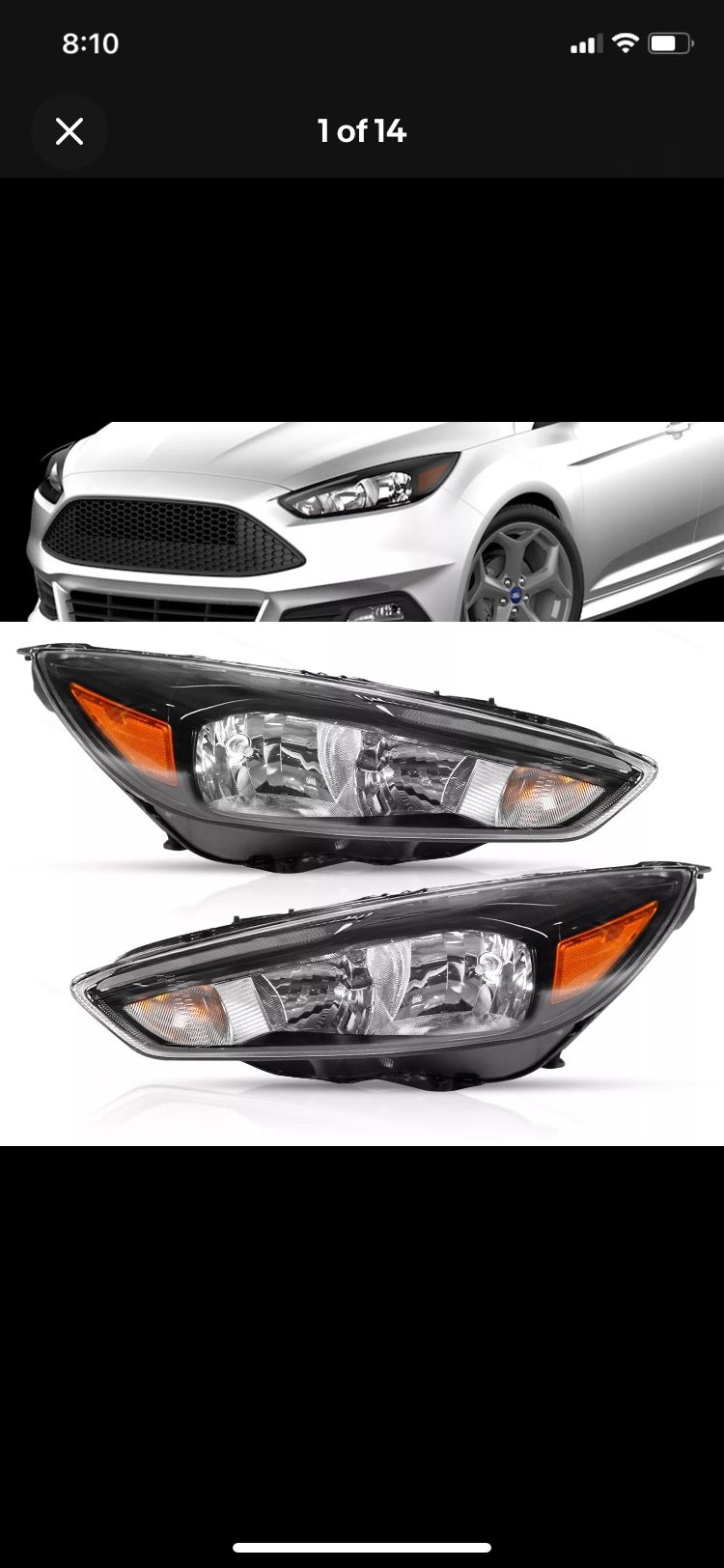 Ford Focus Headlights 2014-16 New 