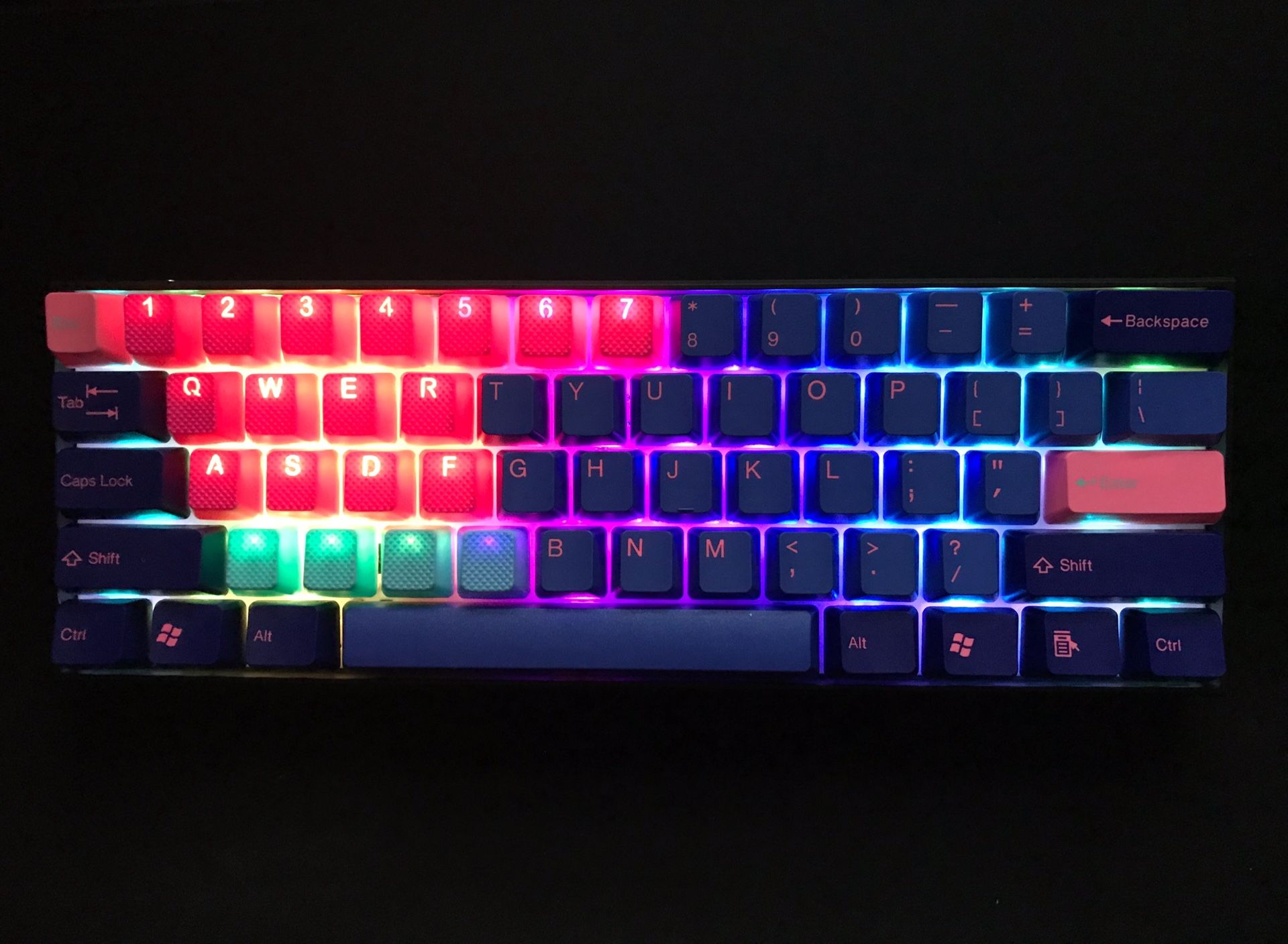 Custom Anne Pro 2 Obins 60% Mechanical Keyboard | Ninja Air 58 Cherry Blossom Finalmouse