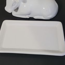 Ceramic Cow Butter Dish
