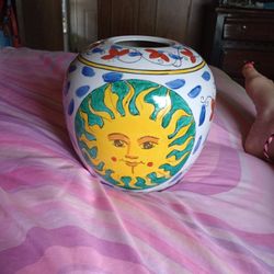 WRI Large Sunburst Face Ginger Jar