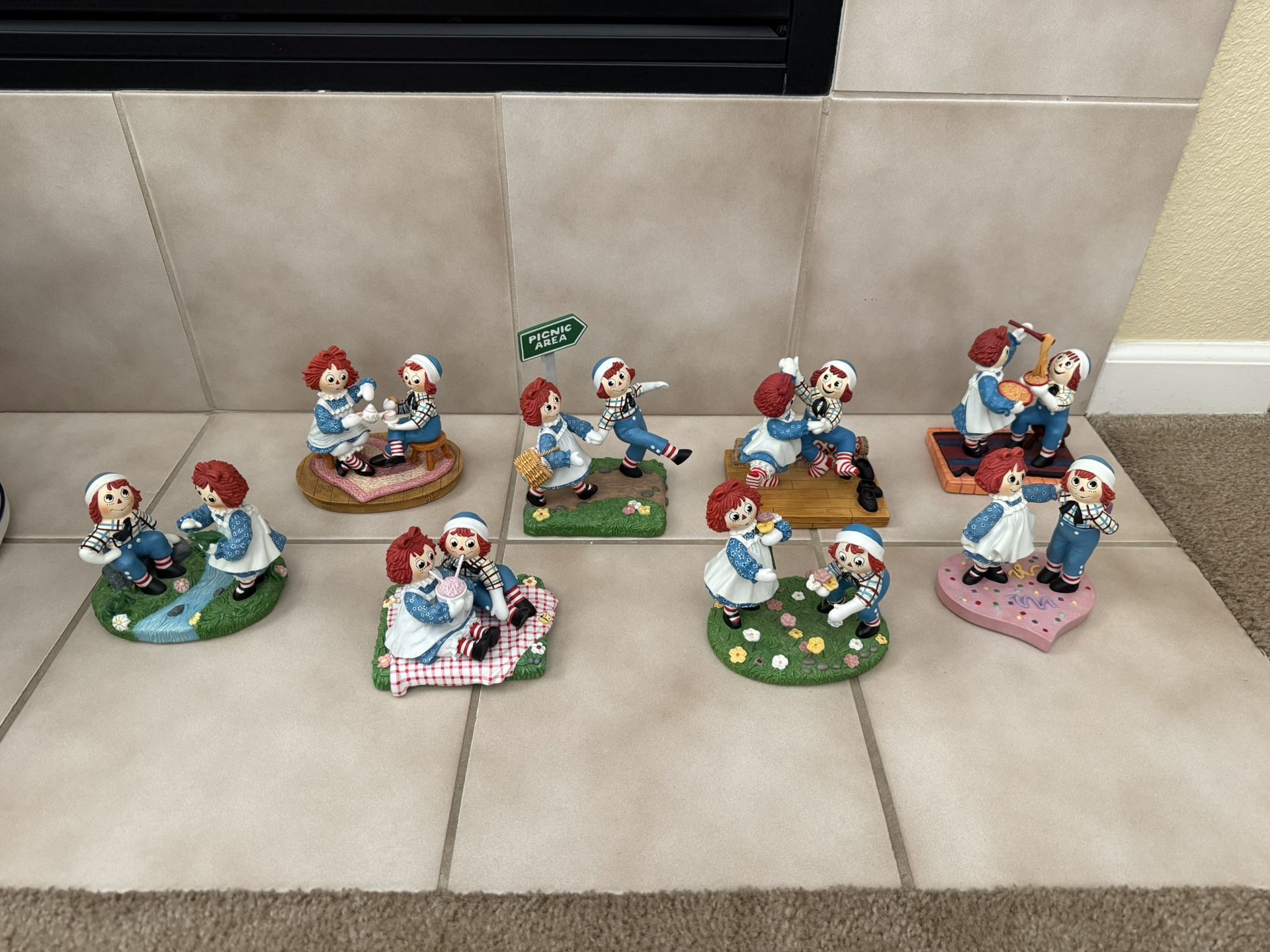 Danbury Mint Raggedy Ann And Andy Porcelain Figurines