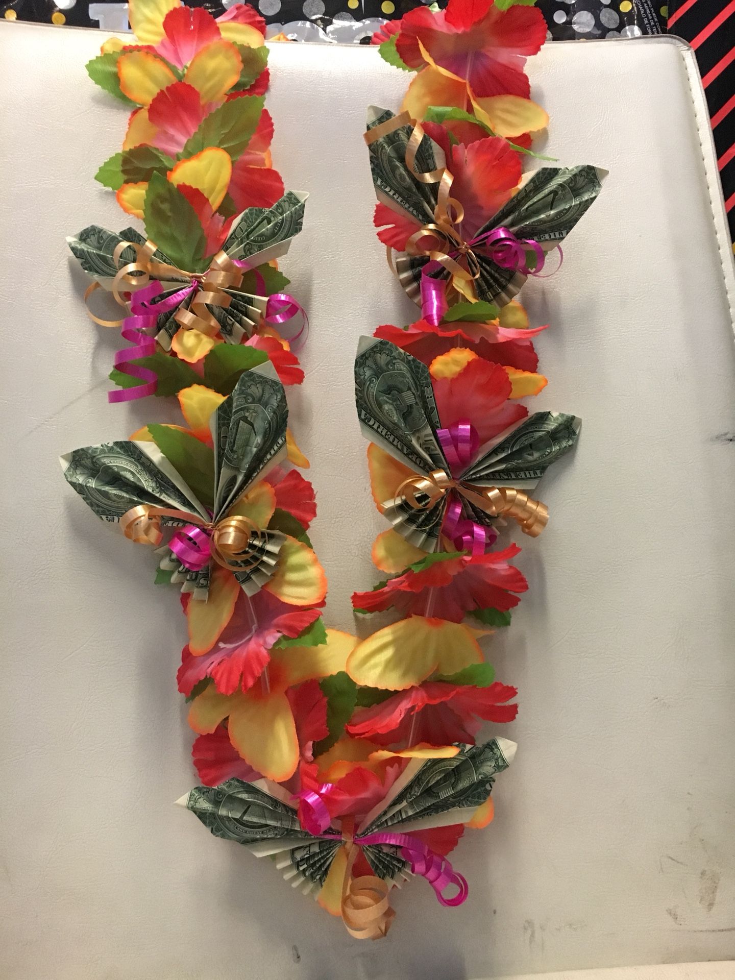 Butterfly money lei