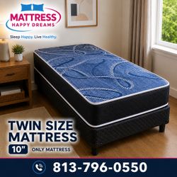 Twin Size Mattress 10 Inch | Also Available in Full, Queen & King | New From Factory | Same Day Pickup & Delivery 🚚 Available!