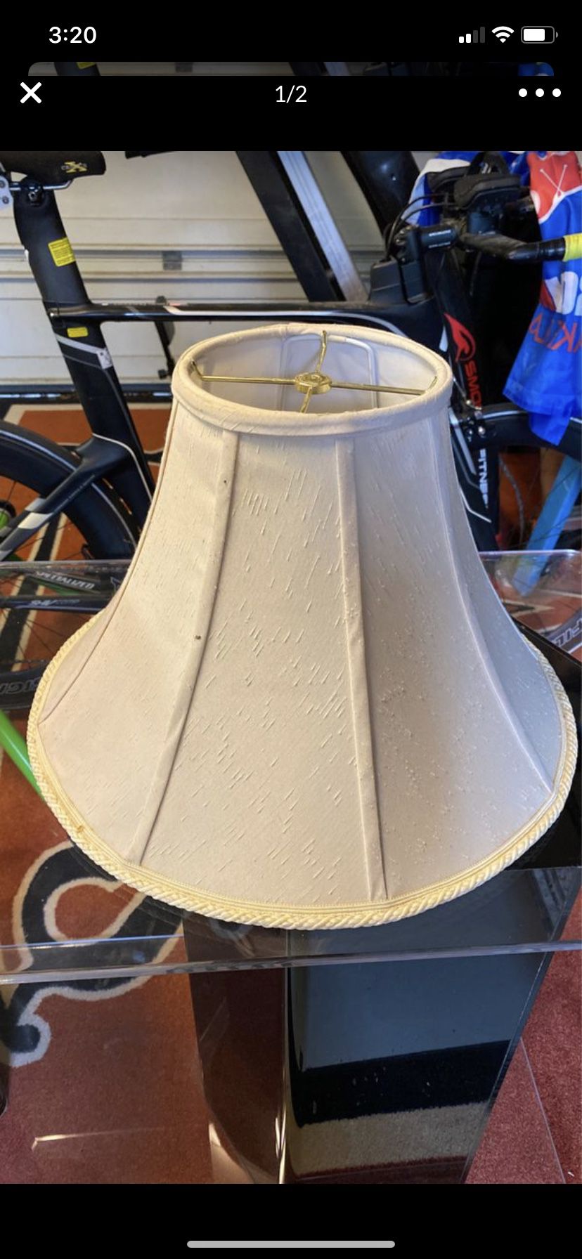 Cream Color Lamp Shades 18.5” - Qty 2