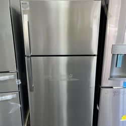 $699 GE Top Freezer Garage Ready Refrigerator, One Year Warranty