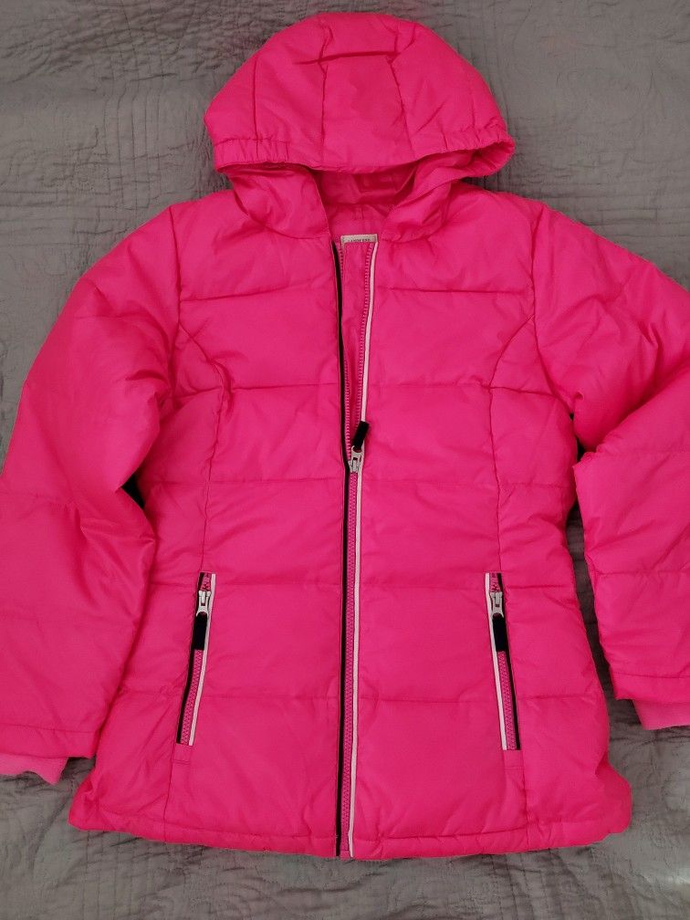 Girl's Long Down/feather Parka Size 16 New