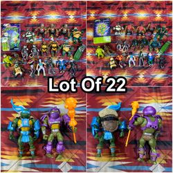 Vintage Teenage Mutant Ninja Turtles Lot Of 22 TMNT Figures
