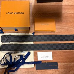 Graphite Damier Belt 
