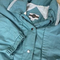 Vintage Outbrook Button Golf Rain Jacket Outdoor Mens Size 2X Teal