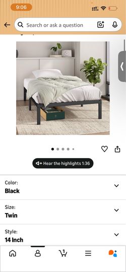 Twin Size Mattress and Bed Frame