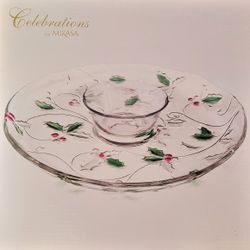 Mikasa - Merry Holly Chip & Dip Plate Set - $20