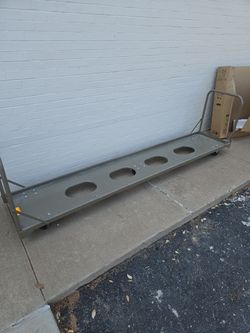 Heavy Duty Metal Rolling Cart with Cutouts