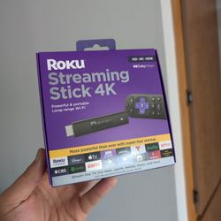 Roku Streaming Stick 4K Streaming Device 4K/HDR/Dolby Vision with Voice Remote with TV Controls