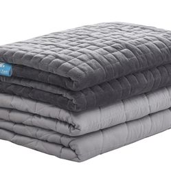 CoolZen™ Cooling Weighted Blanket 20 lbs with Removable Cover — Heavy Blanket for Adults, Calming, & Sleeping — Weighted Comforter with Premium Glass 