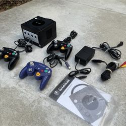 Nintendo GameCube Console DOL-001 Black - Tested | Controller, Console, Cords