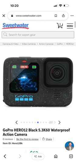 GoPro HERO12 Black 5.3K60 Waterproof Action Camera