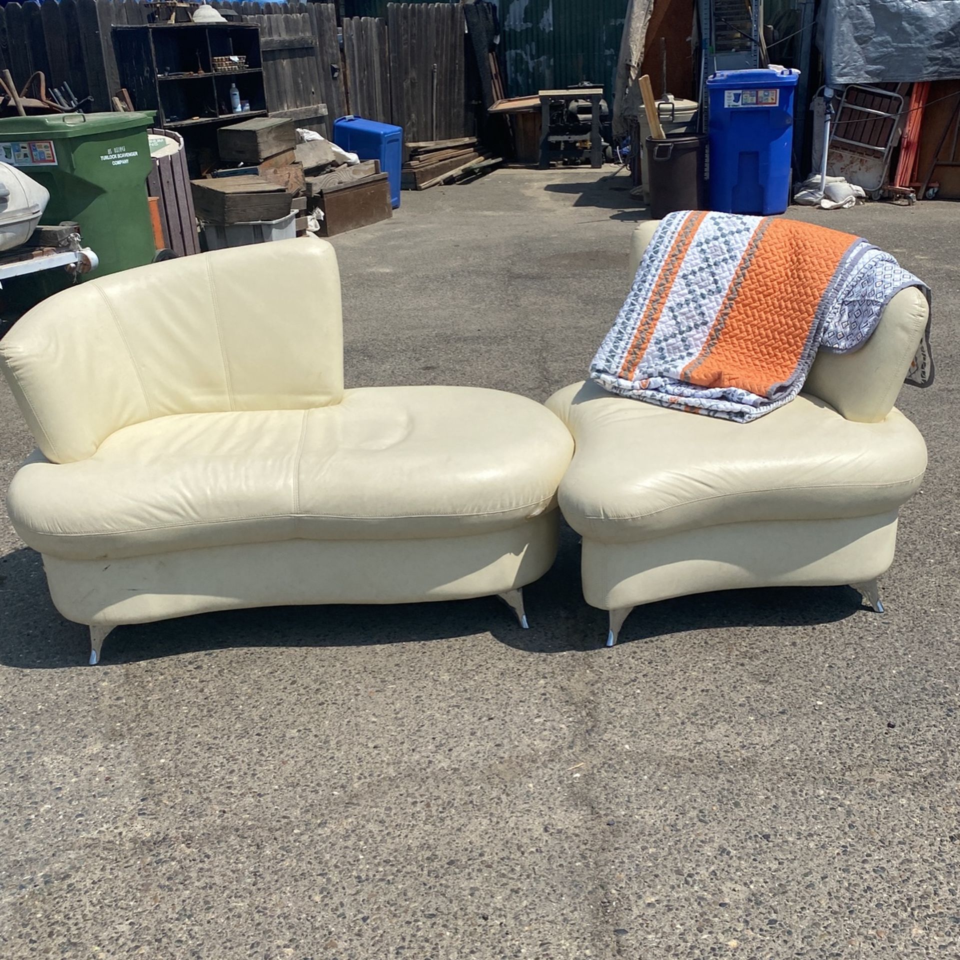 2 Piece Leather Sofa