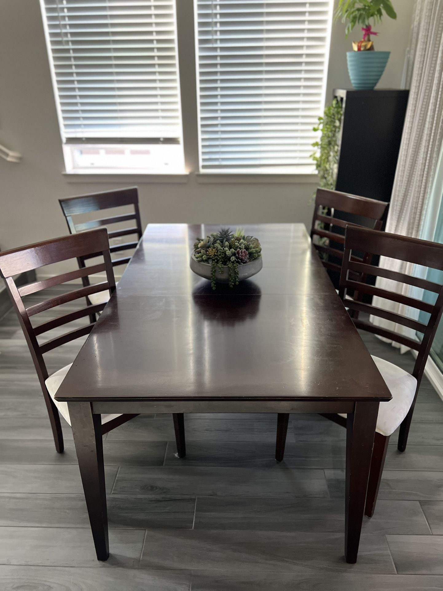 Dining table with four chairs