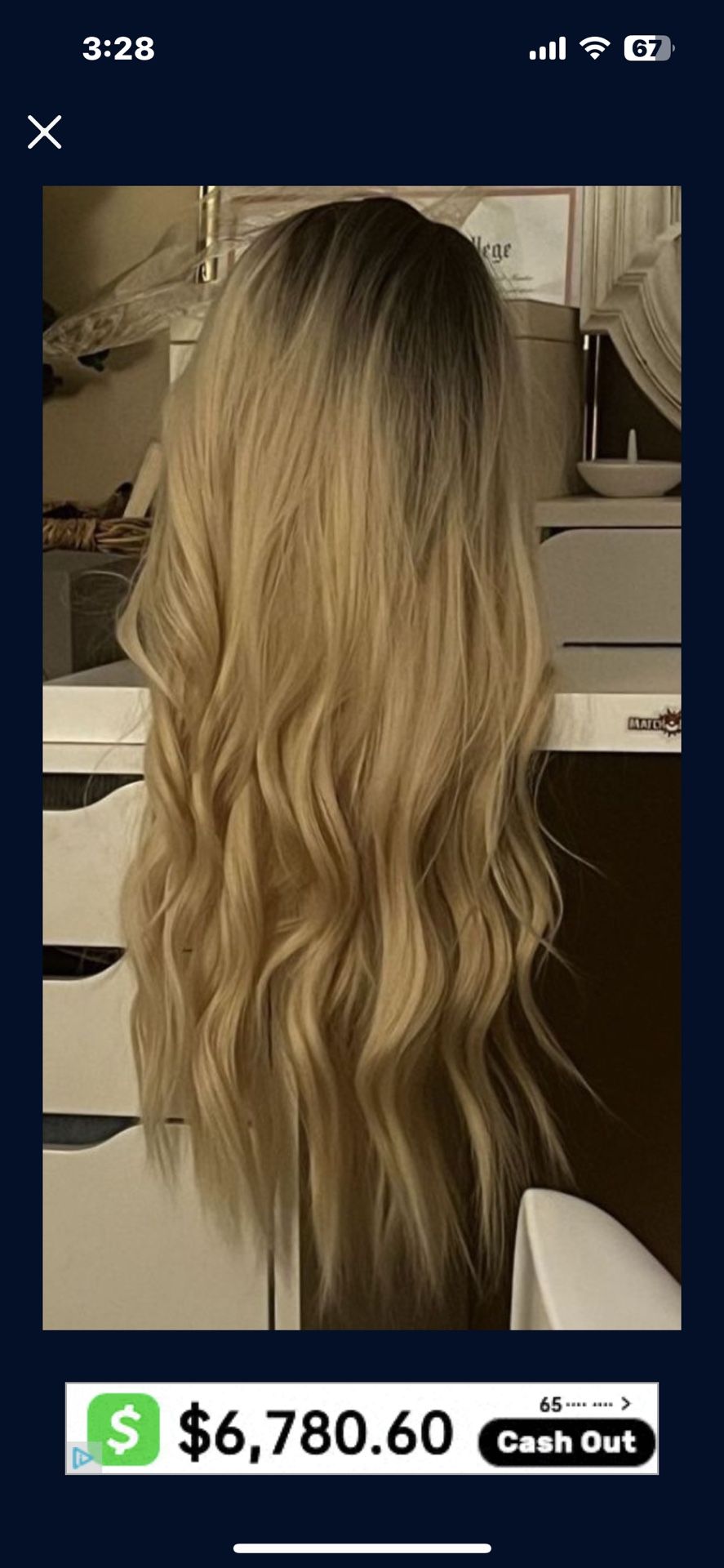 Blonde Long Wig Never Used