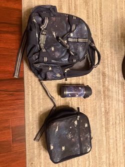 Backpack, lunchbox and bottle set - space theme
