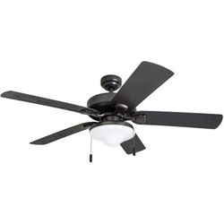 Honeywell Belmar 52" Bronze Indoor/Outdoor Ceiling Fan with 5 Blades, Light Kit, Pull Chains & Reverse Airflow