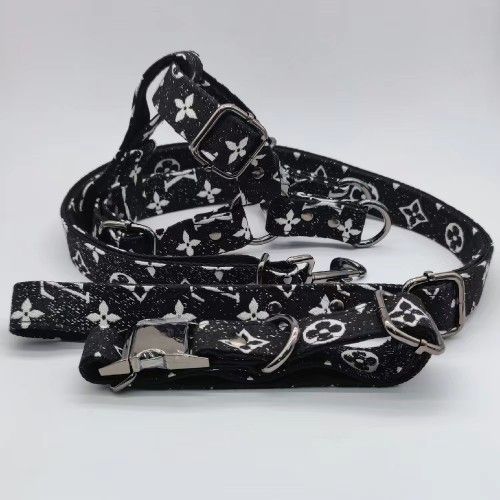Lv Dog Harness Collar Leash Set