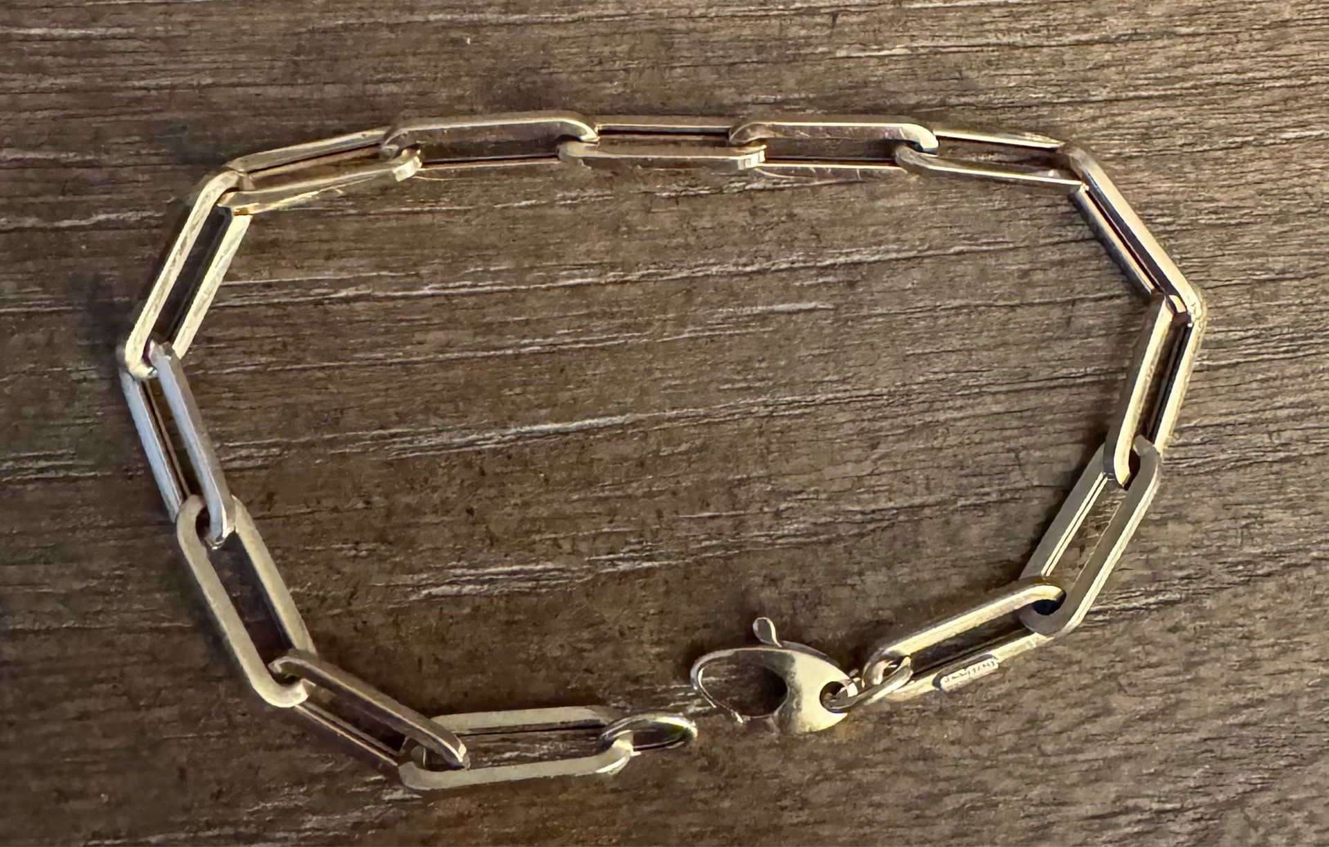 Paper clipper bracelet 14 k
