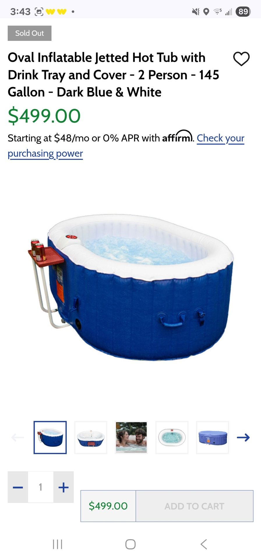 2 Person Inflatable Jetted Hot Tub