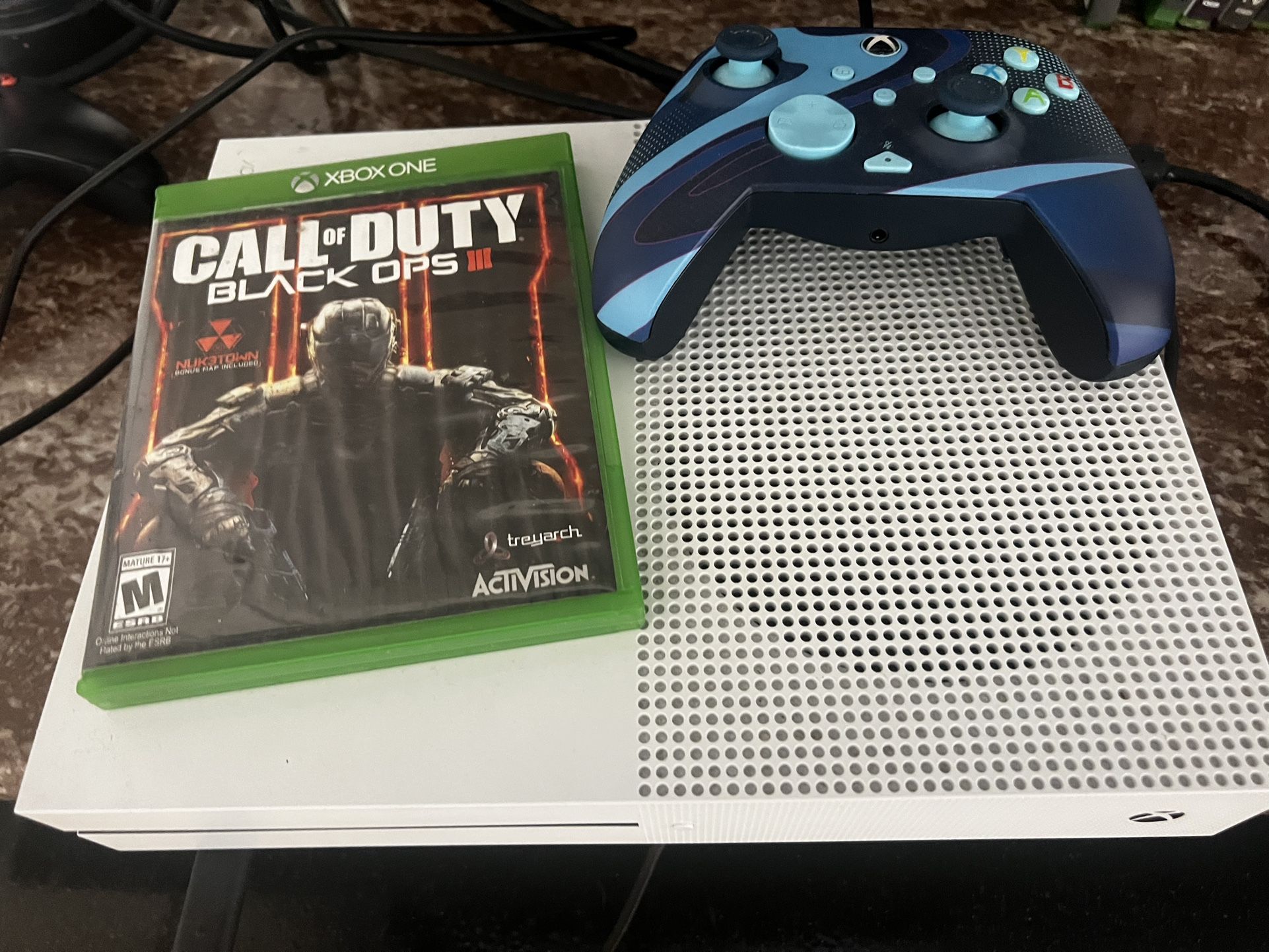 Xbox One S And Controller 1TB Backwards Compatible With Xbox 360 And All Xbox One Games Play