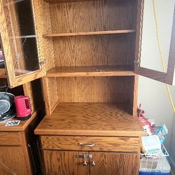 Single Oak Hutch