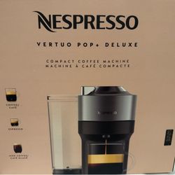 BRAND NEW! Nespresso Vertuo Pop+ Deluxe Coffee Maker in Titan (gray/black)