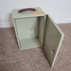 Old Steel Lock Money Box